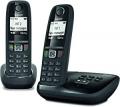Gigaset AS470A Duo DECT Phone Caller Identification - Phones,Black, [French Version] 220-240 volts Not FOR USA