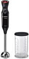Bosch hand blender ErgoMixx MS6CB6110, stainless steel mixing base, mixing and measuring cup, 4-blade knife, lightweight housing, 12 steps plus turbo stage, easy cleaning, 1000 W, black/anthracite 220-240 volts Not FOR USA