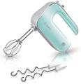 Bosch hand stirrer Styline MFQ40302, 2 whisks, 2 stainless steel dough hooks, dishwasher safe, 5 steps plus turbo stage, 500 W, turquoise/silver 220-240 volts Not FOR USA