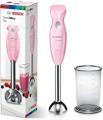 Bosch hand blender CleverMixx Fun MSM2410K, Detachable mixing base, mixing cup with lid, ergonomic handle, lightweight housing, 4-blade knife, easy cleaning, 400 W, pink/grey 220-240 volts Not FOR USA