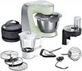 Bosch food processor MUM5 CreationLine MUM58MG60, stainless steel bowl 3.9 L, glass mixer 0.8 L, planetary agitator, professional dough hook, snow, silicone broom, continuous chipper, 3 panes, 1000 W, mint 220-240 volts Not FOR USA