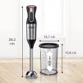 Bosch ErgoMixx Style hand blender MS6CM61V2, vacuum function, vacuum pump, vacuum bag, 4-blade knife, 12 stages, turbo function, 1000 W, black/anthracite 220-240 volts Not FOR USA