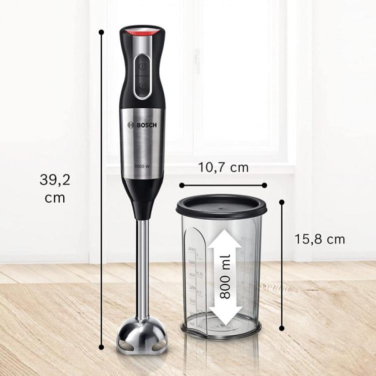 Bosch ErgoMixx Style hand blender MS6CM61V2, vacuum function, vacuum pump,  vacuum bag, 4-blade knife, 12 stages, turbo function, 1000 W