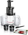 Bosch juicer SlowJuicer VitaExtract MESM500W, vitamin-friendly juicing, very quiet, easy cleaning, for hard fruits and vegetables, BPA-free, 150 W, white 220-240 volts Not FOR USA