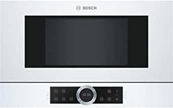 Bosch BFL634GW1 Series 8 Built-in Microwave / 900 W / 21 L / Door Stop Right / White / AutoPilot 7 / Automatic Power Level by Weight [Energy Class A++] 220-240 volts Not FOR USA