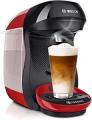 Tassimo Happy capsule machine TAS1003 coffee machine by Bosch, over 70 drinks, fully automatic, suitable for all cups, space-saving, 1400 W, red 220-240 volts Not FOR USA
