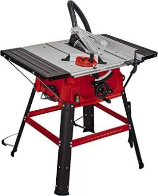 Einhell circular table saw TC-TS 2025/2 U (novelty 2020), (max. 2,000 watts, adjustment for height/inclination of the precision saw blade, parallel stop, angle stop +/- 60°, contact surface l./r.), red/silver 220-240 volts Not FOR USA
