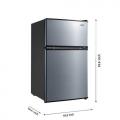 Arctic King 3.2 Cu ft Two Door Compact Refrigerator with Freezer, Stainless NEW 110 VOLTS