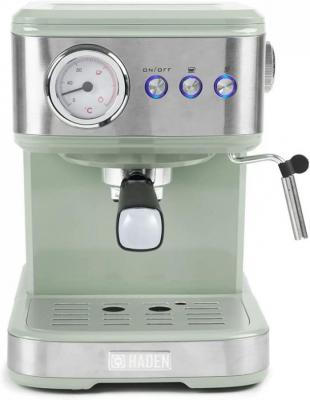 Haden 204486 Multifunction, Steel Accents Espresso Pump Coffee Machine with Milk Frother, Sage 220 VOLTS NOT FOR USA