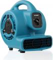 XPower P-80A Mini Mighty Air Mover Floor Fan Dryer Utility Blower Outdoor Lawn Fan With External Outlet Plug (Blue) 220-240 volts Not FOR USA
