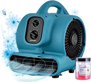 XPower P-250T Multi Air Mover Utility Fan Dryer Blower with Timer for Restoration and Plumbing 3 Speeds With Air Odor Eliminator Gel Beads 220-240 volts Not FOR USA