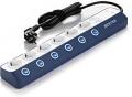 Multiple socket, BESTEK 6 compartment power strip wall mounting, with 900J surge protection and 4 USB, power strip power distributor switchable, protective contact sockets 220-240 volts Not FOR USA