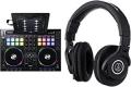 Reloop Beatpad 2 Professional 2 Channel DJ Controller & Audio-Technica M40x Studio Headphones in Black Wired Closed for Creators, DJs, Podcasting, Recording and Monitoring 220-240 volts Not FOR USA