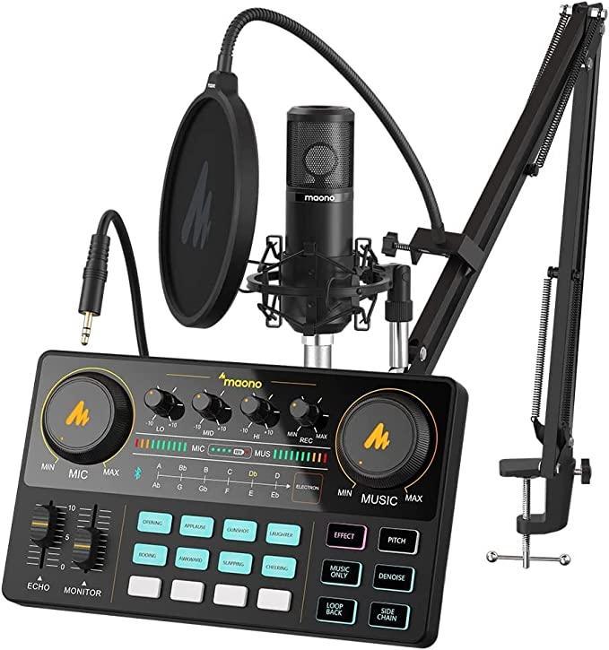 MAONO Maonocaster Lite Portable ALL-IN-ONE Podcast Production Studio ...