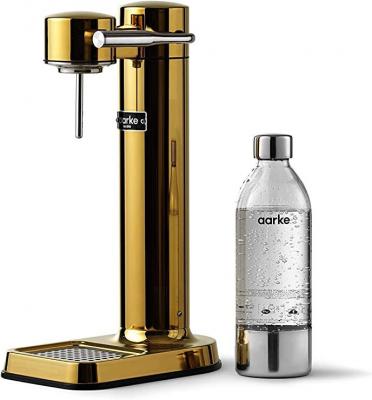 Aarke Carbonator 3 Sparkling Water Maker with Water Bottle, Gold Finish 220-240 volts Not FOR USA