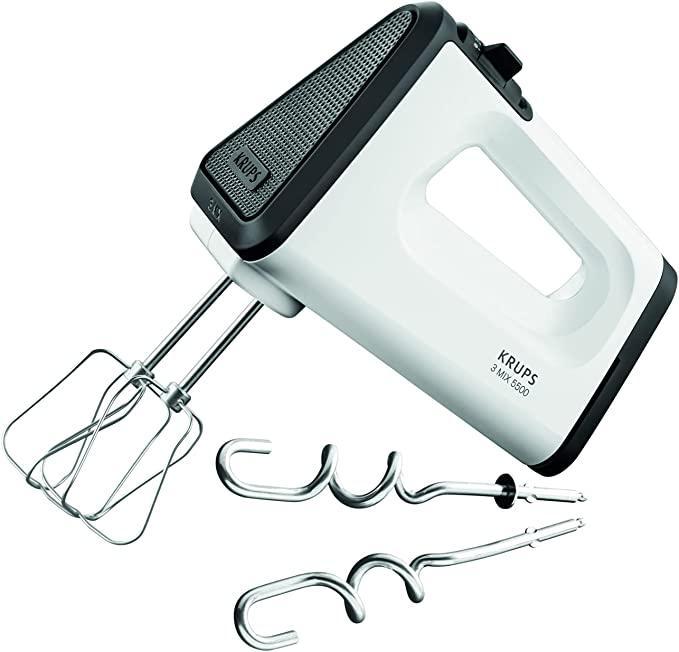 Semblance school Exchangeable KRUPS 3 Mix 5500 GN5021 hand mixer with turbo level, 500W, turbo whisk, 5  Speeds, stainles