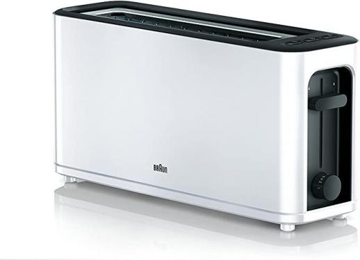 Braun HT3100WH 1000W 1 Slot 7 Brown Toaster White NOT FOR USA