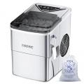 Fooing Ice Cube Maker, Processing Machine for Ice Ready in 6 Minutes, 2L, with Ice Scoop and Basket, LED Display for Home, Bar, Kitchen, Office NOT FOR USA