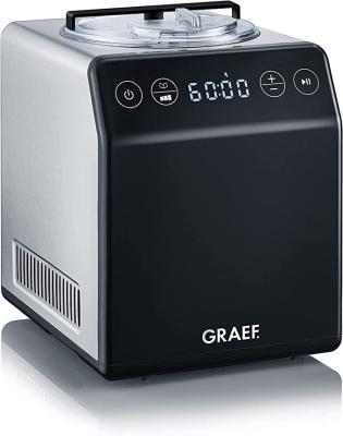 Graef IM700EU Ice Cream Maker, 2 Litres, Stainless Steel, Black NOT FOR USA