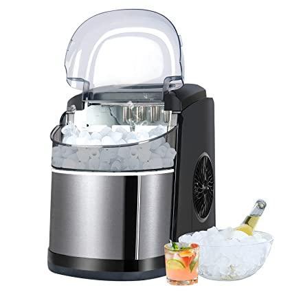 Electric Countertop Ice Maker with Ice Scoop and Basket