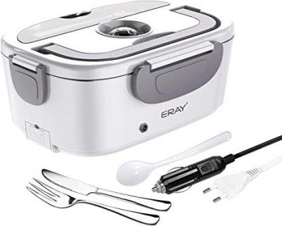 Eray Lunch Box Electric 12 V 220 V Electric Lunch Box 2-in-1 Food Warmer 1.5 Litres Warming Box for Car Office Household Camping NOT FOR USA