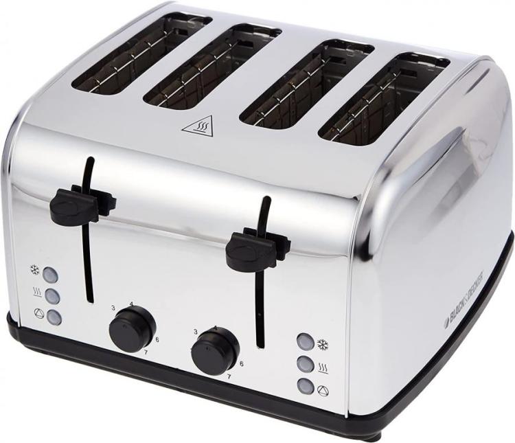 black & decker et304-b5 stainless steel cool touch 4 slice toaster 220v n0t  for usa