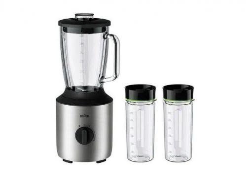 Braun JB3272SI 800 Watts Power Blender with Glass Jar & Two Smoothie cups 220 v 240 volt 50 hz NOT FOR USA