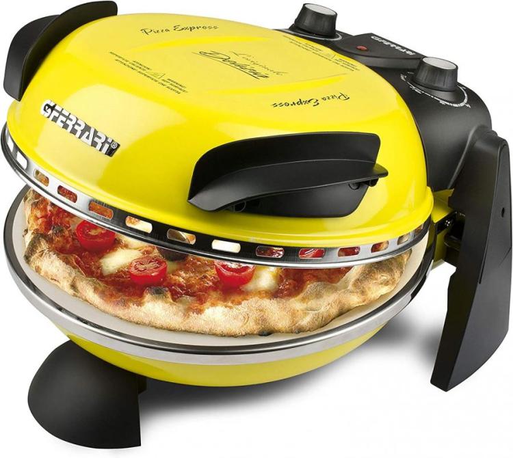 FERRARI G3 G10006YE PIZZA EXTREMELY PLEASURE, OVEN PIZZA, 1200 W - Yellow  220 VOLTS NOT FOR USA