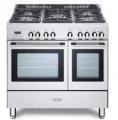 Delonghi DTR906 DF Professional 36 Inch Stainless Steel Gas range with 5 Burner and 2 Ovens Made in Italy 220 v 240 volts 50 hz NOT FOR USA