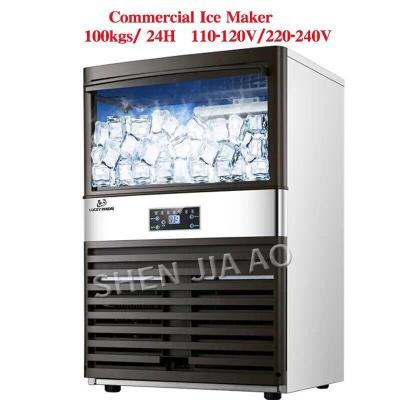 Commercial Ice Maker Ice Making Machine 100kg/24h 220V Large Ice Cube