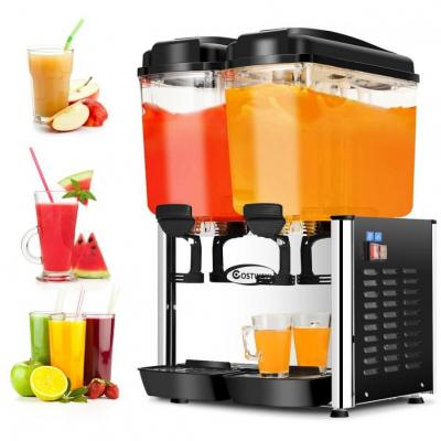 2-Tank 36L Stainless Steel Drink Commercial  Juice Dispenser 220VOLTS NOT FOR USA