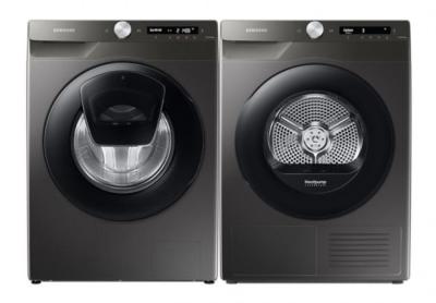 Samsung WW90T55 washer front load silver 9 KG and DV80T5220A 8KG Dryer Silver Graphite 220v 240 volts 50 hz NOT FOR USA