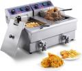 DINGK Double Deep Fat Fryer 20 litre, 6000W Electric Deep Fryer Baskets & Lids 220 VOLTS NOT FOR USA