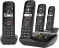 Gigaset AS690A quattro 4 cordless telephones with answering machine 220 volts not for usa