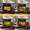 24L Hot Air Fryer XXL Airfryer Pizza Oven 1800W Large Hot Air Fryer 2 Chambers Microwave with Grill and Hot Air Mini Oven Electric Fryers Double Chamber with LED Touch Screen 220-240 volts