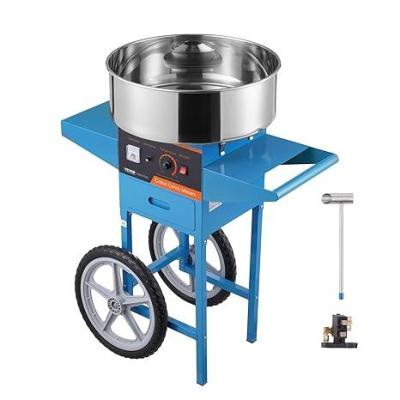 VEVOR MHTJJPHC01B COTTON CANDY MACHINE ELECTRIC WITH TROLLY Blue 220VOLTS NOT FOR USA