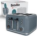Breville VTR027 Grey & Silver Chrome 4-Slice High Lift & Wide Toaster 220Volts NOT FOR USA