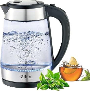 zilan ZLN3963 2200 Watt Cordless Glass Kettle 220Volts NOT FOR USA