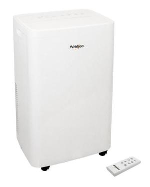 Whirlpool WHNP141HAW Portable Air Conditioner with 14,000 BTU and 10,000 BTU Supplemental Heat 110Volts Only FOR USA