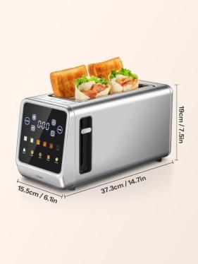 Stainless steel long slot toaster with smart touch screen and memory function 4-slice toaster  220-240 volts