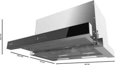 Cecotec 605500 60cm Flux TLT  Glass Black 220 VOLTS NOT FOR USA