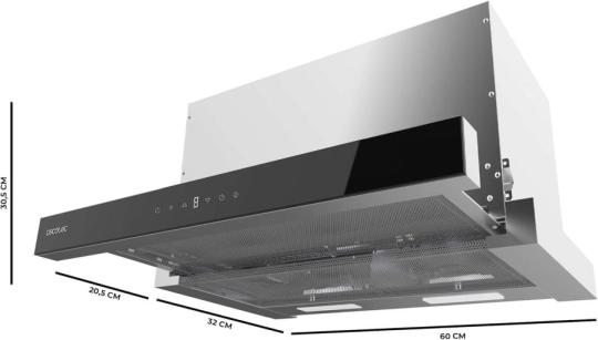 Cecotec 605500 60cm Flux TLT  Glass Black 220 VOLTS NOT FOR USA