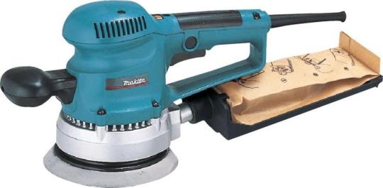 Makita BO6030  orbit sander- Lijadora rotorbital electronica 150 mm 310W 4000-10000 rpm 2.4 kg-220-240 volts only