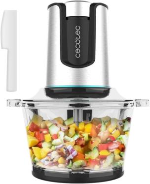 Cecotec 04859 Electric Food Chopper 500 W, 4 Stainless Steel Blades, 2 Speeds, 500g Bowl 220 VOLTS NOT FOR USA
