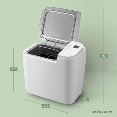 Panasonic SD-B2510WXE Automatic Bread Maker, 850W, Temperature Sensor, 13H Digital Timer, 25 Programs, White 220-240 volts