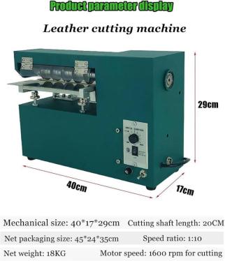Electric Leather Skiver and Cutting Machine for Belts, Bags, and DIY Crafts 220-240 volts