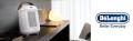 De'Longhi HFX30c18.IW - Vertical Ceramic Heater, 2 Power Settings of 900 and 1800 W, Self-Adjusting and Innovative, White 220-240 VOLTS