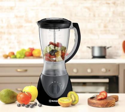 Westinghouse 220 Volts Blender WKBECW22 4 Speeds and Pulse Function - Mini Dry spice Grinder Attachment - Stainless Steel Blade Bundle 220v 240 volts