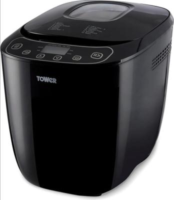 Tower 220 volt Bread Maker 2 lb 12 automatic programs timer 60 keep warm crust control non stick bread pan 22v 240 volts