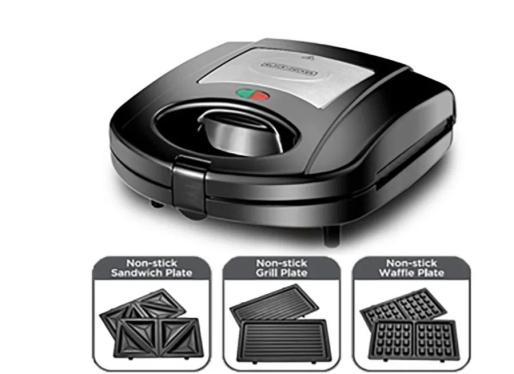 Black & Decker sandwich maker waffle maker and Grill TS2130-B5 3 in 1 Sandwich Waffle Maker & Grill for 220v 240 volts 50 hz